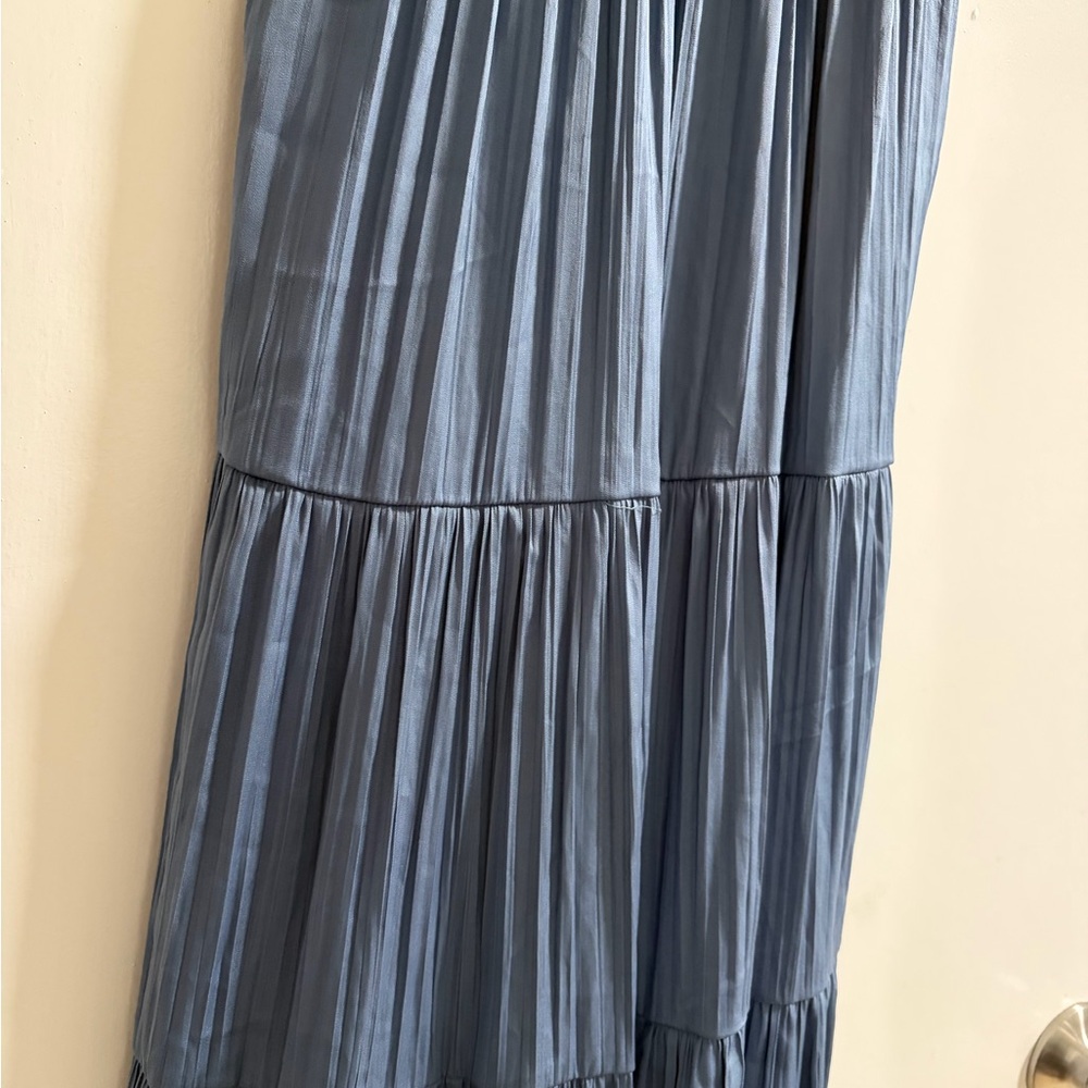 Anthropologie Elegant Blue Slate Maxi Dress XXSP - Picture 5 of 9
